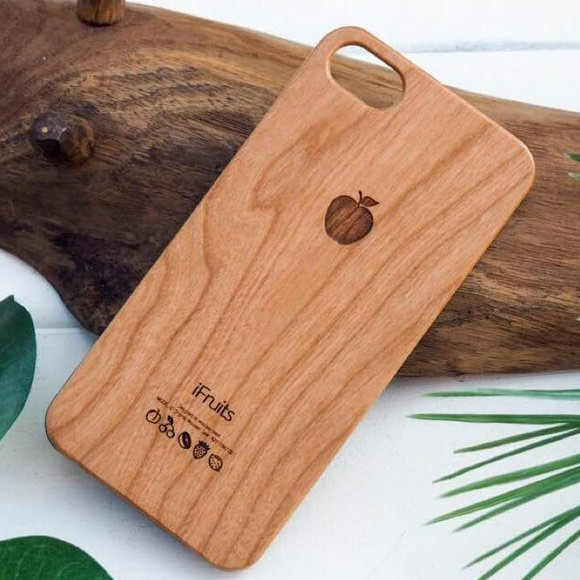 iPhone木製ケース アイフルーツ リンゴモデル
